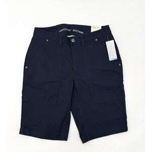 Duluth Trading Shorts Cargo Womens 6 Navy DuluthFlex Fire Hose COOLMAX